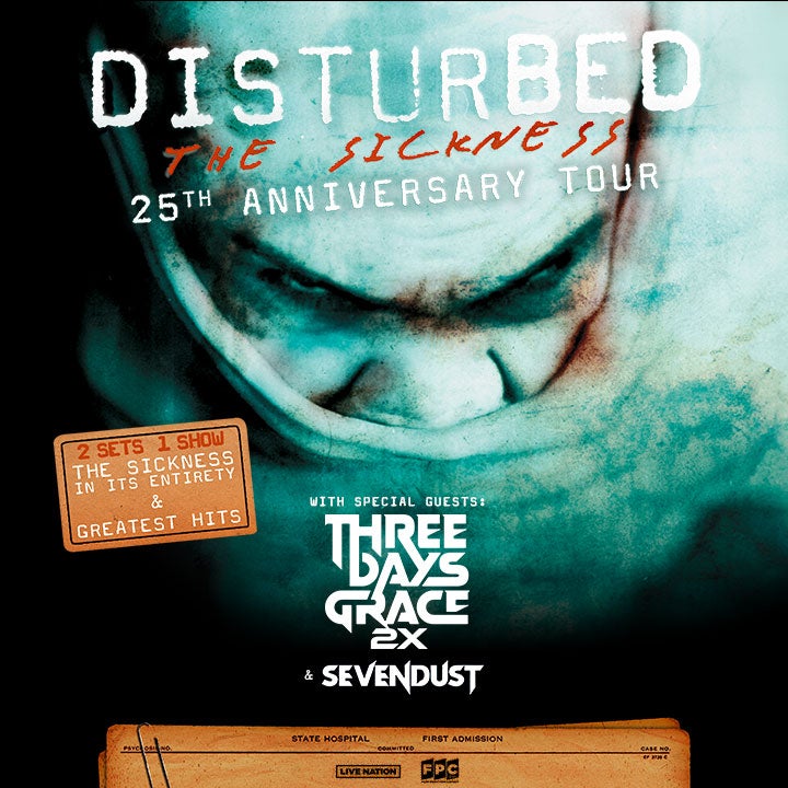 【35％OFF】 Tour Anniversary 25th Sickness The Disturbed: | Forum Fiserv ミュージック