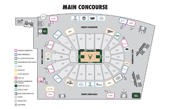 Fiserv Forum Seating Chart Bucks